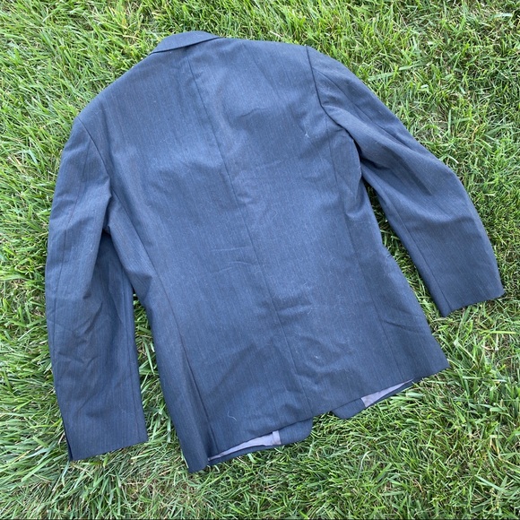 YSL charcoal menswear oversized blazer lg xl - Picture 3 of 5